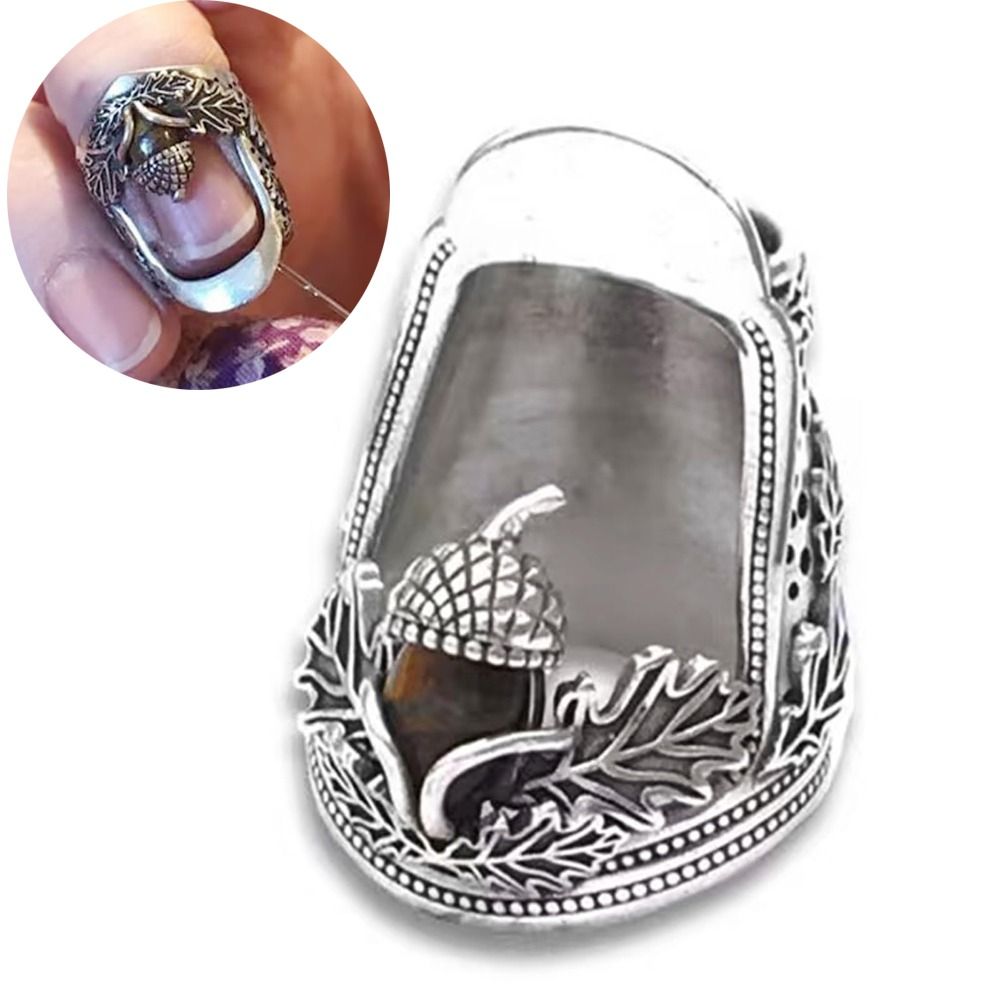 Sewing Thimble Metal - Металлический открыточный наперсток-жабо для рукоделия, прочный,