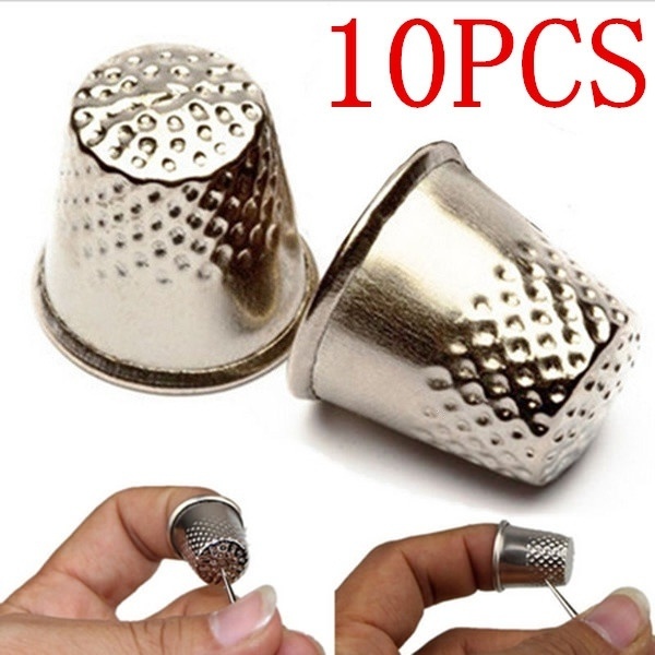 Sewing Thimble Metal - 10 шт. металлических алюминиевых колпачков для