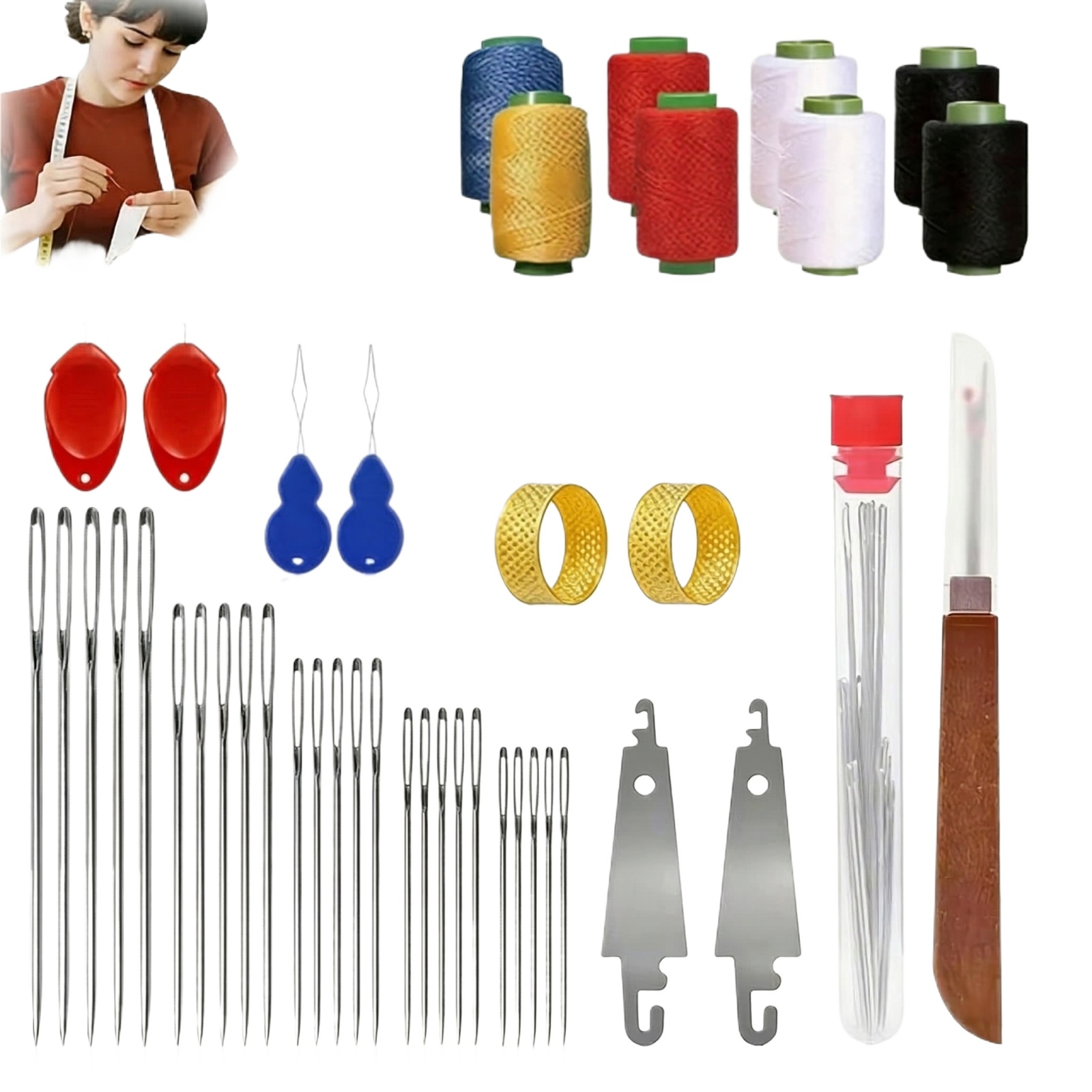 Набор из 43 швейных игл с боль – обзор и цена Sewing Kit