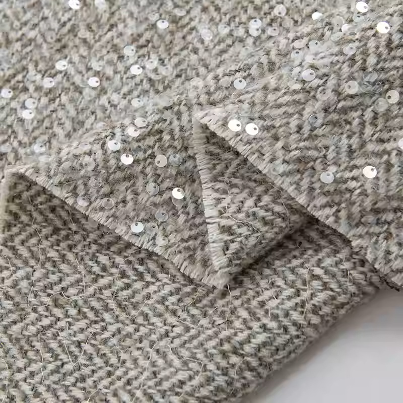 Светло-серый с блестками, окра – обзор и цена Sewing Tweed